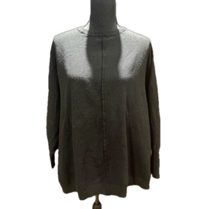 Mud Pie Black Boxy Sweater One Size Fits All